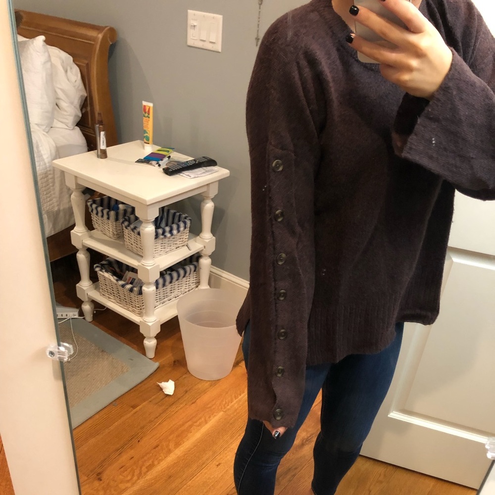 Madewell button sleeve sweater